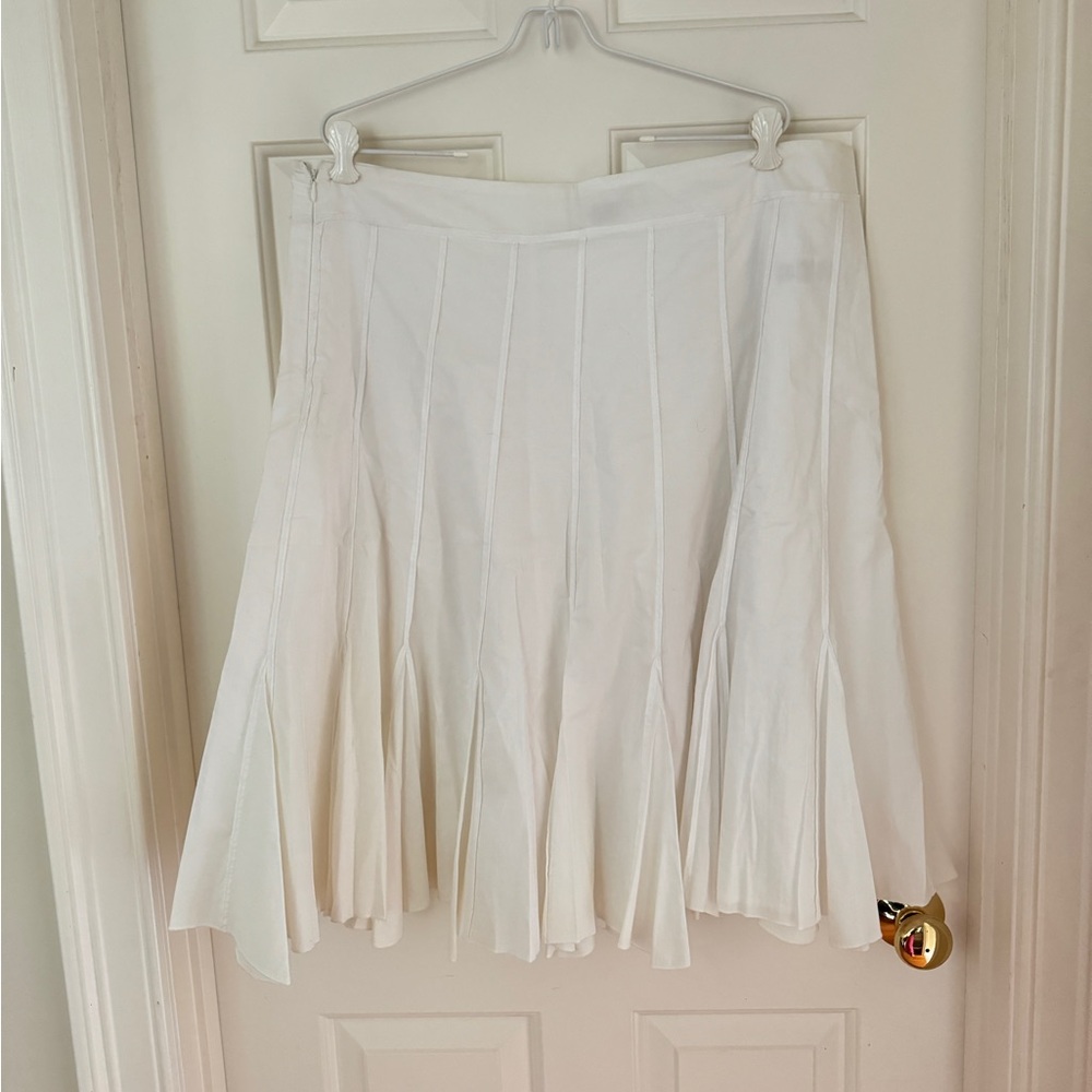 Michael Kors Y2K White Pleated Skirt